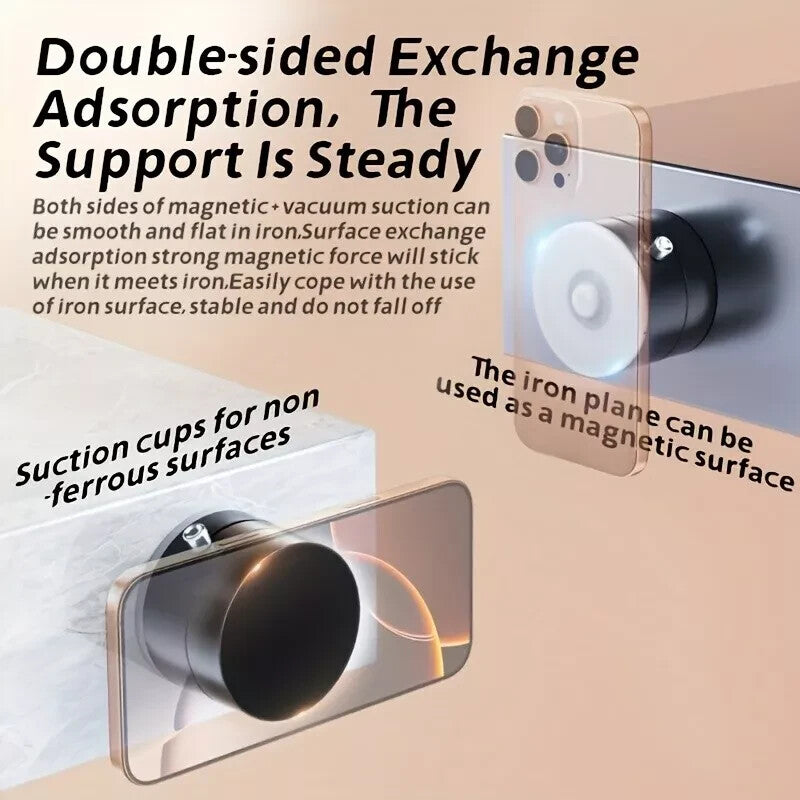 Soporte Magnetico De Celular, Para Carro, Vacio De Doble Cara Tiktok 360 Grados
