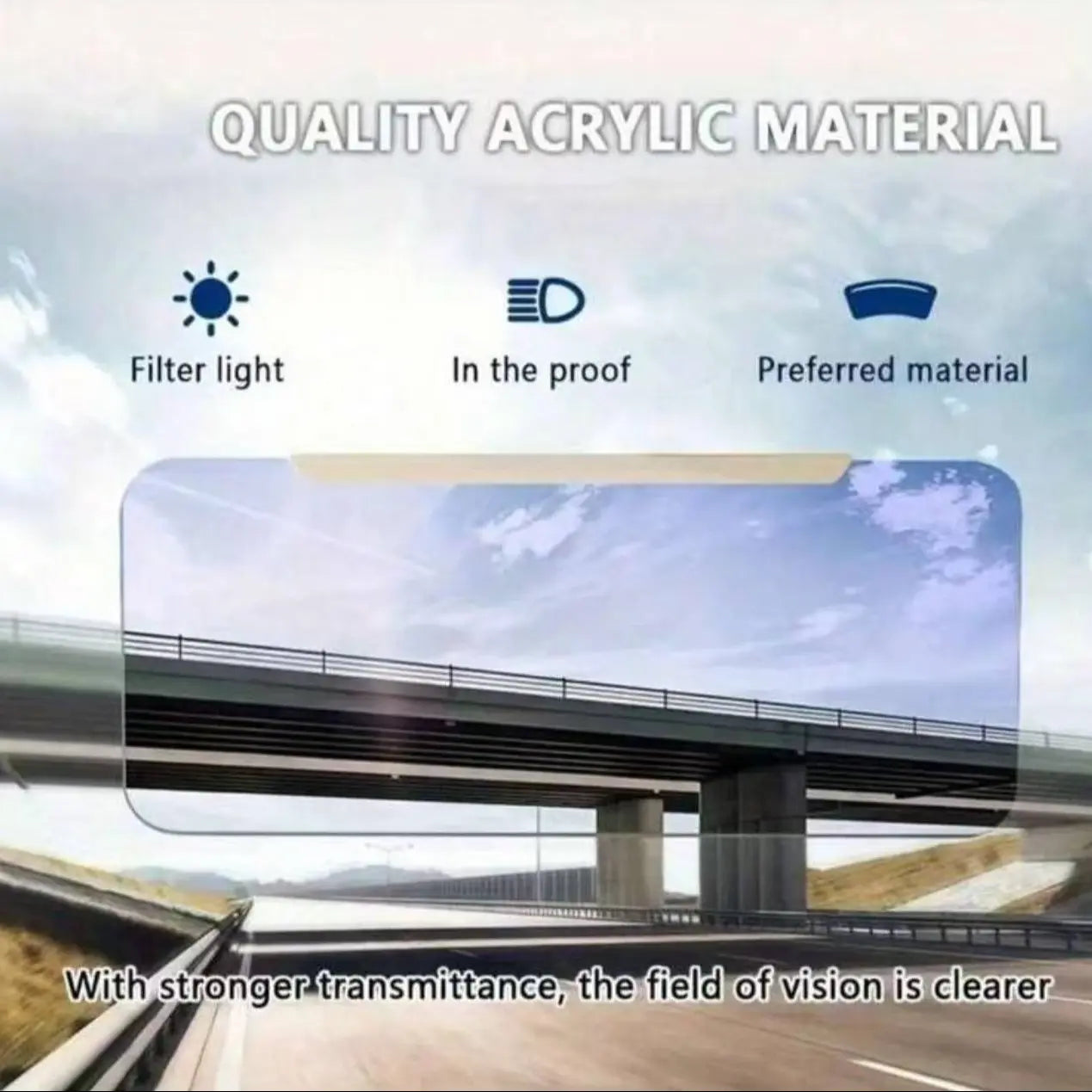 Car Sunshade Extender, 2-In-1 Design for Day and Night Use, Anti-Glare, UV Protection, Retractable Sunshade, Windshield Sun Shade Hdautomobile