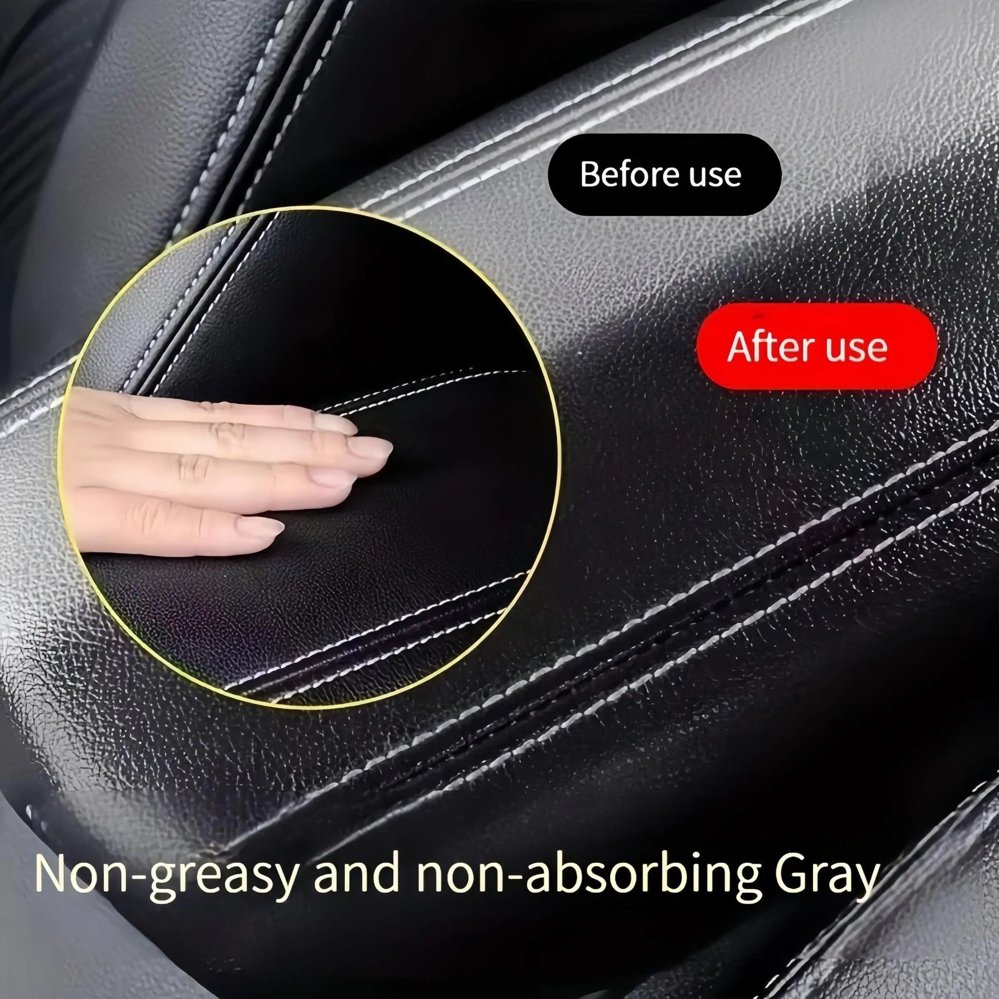 DOEYVOSE Car Interior Cleaning Cream, 2 Counts/Set Car Seat Cleaning Polishing Cream with Sponge, Professional Car Interior Care Product
