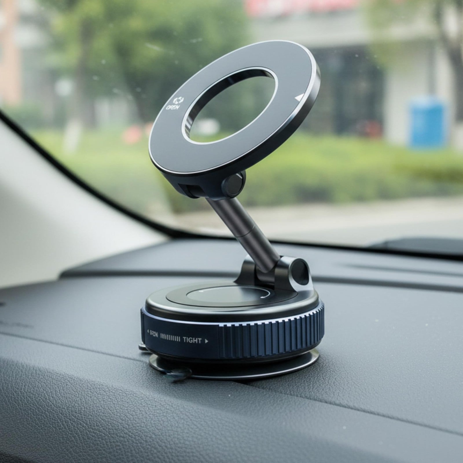 Vacuum Magnetic Phone Holder, Upgraded 360° Car Mount, Adjustable Hands-Free ...