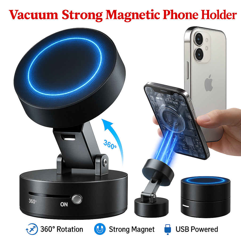 Soporte Magnetico De Celular, Para Carro, Vacio De Doble Cara Tiktok 360 Grados